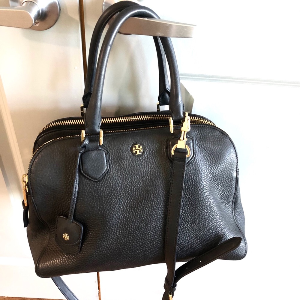 Tory Burch Robinson Triple Zip Leather Satchel